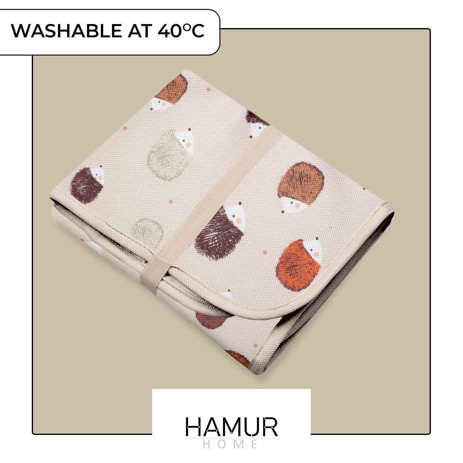 Hamur Home Fasciatoio Portatile Pieghevole Impermeabile 40x70 cm Lavabile - Neonato Viaggio Regalo