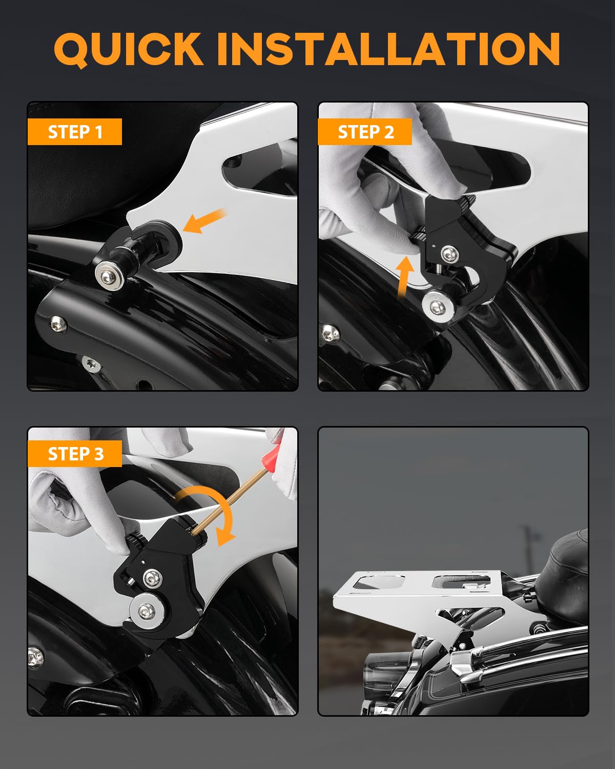 Snapklik.com : PBYMT Tour Pack Mount Thicker Tour Pack Bracket ...