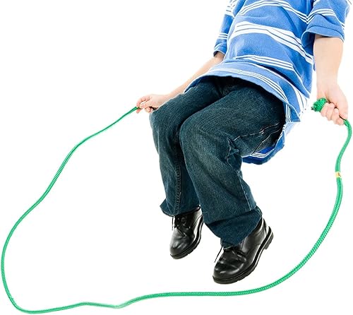 Vista 6 de Just Jump It Cuerda de saltar individual de 8 pies para niños, mujeres y hombres, equipo de entrenamiento activo para jóvenes al aire libre
