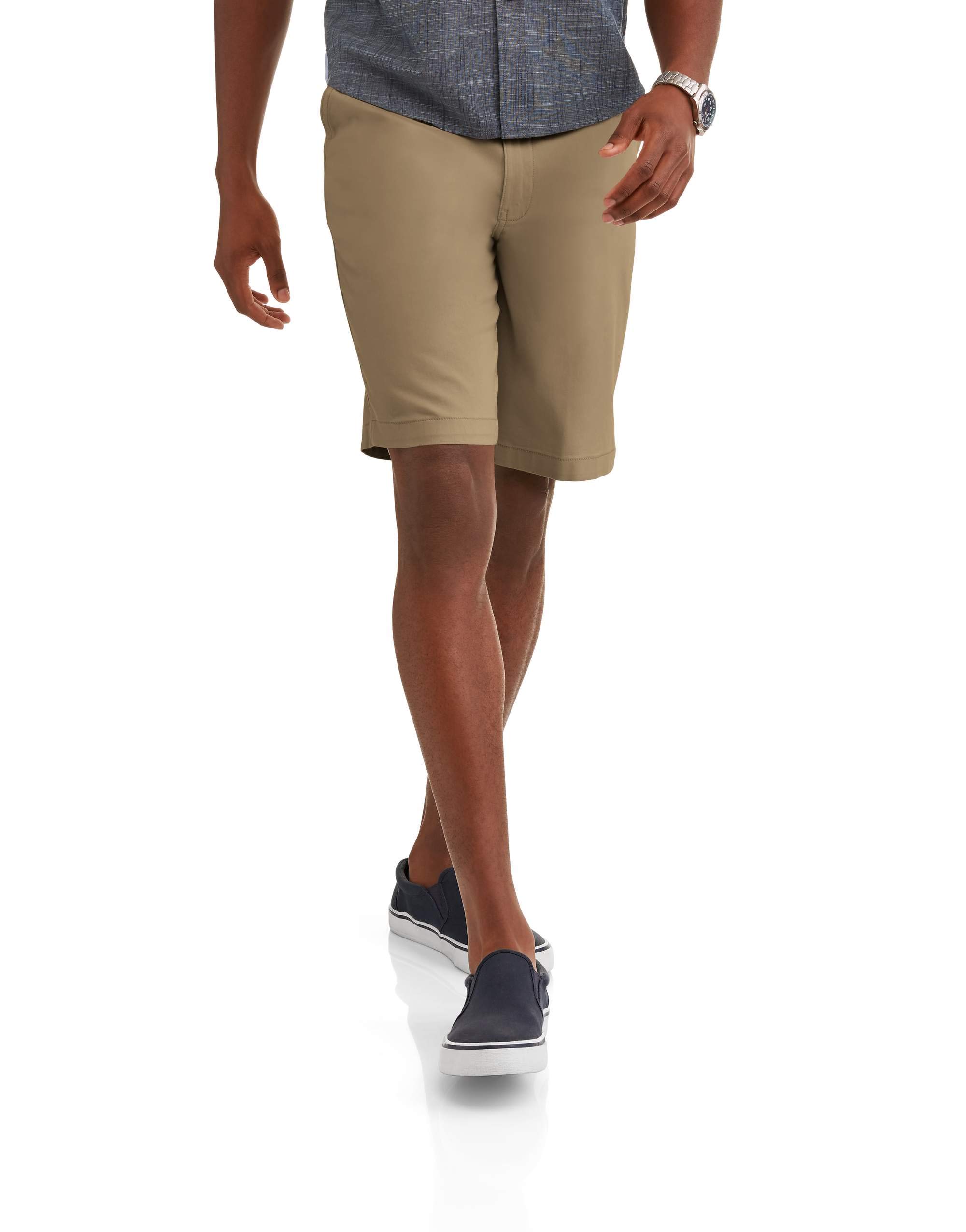 George Men's Above Knee Stretch Flat Front Short