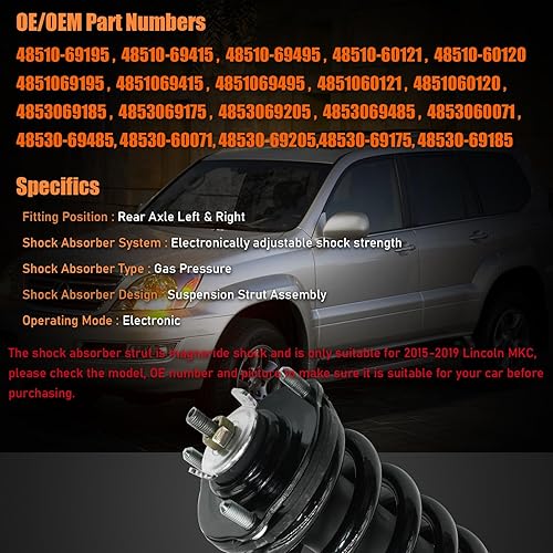 Miniatura 3 de IMAChoice 48510-69195 48510-69415 Puntales de amortiguador delantero para Toyot-a Land Cruiser Prado 120 2002-2009, Lexus GX470 4.7L 2003-2009 Parte