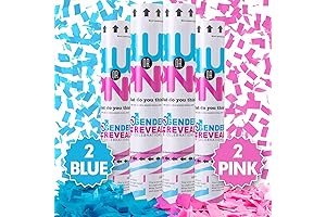 Premium Gender Reveal Confetti Cannon: Unveil the Baby's Gender with a Spectacular...