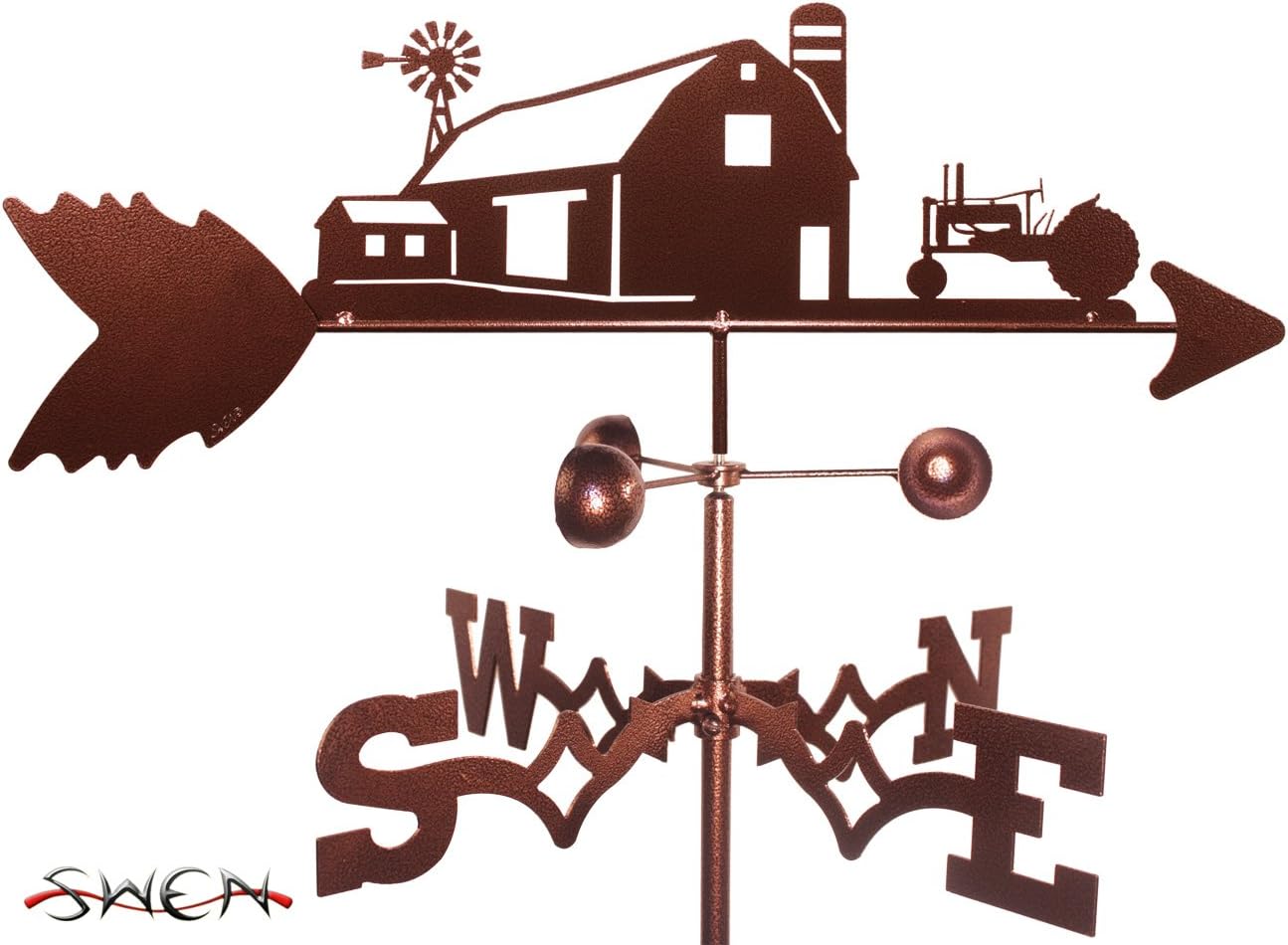 Farm Scene JD Green Tractor Garden Stake Weathervane ~New~