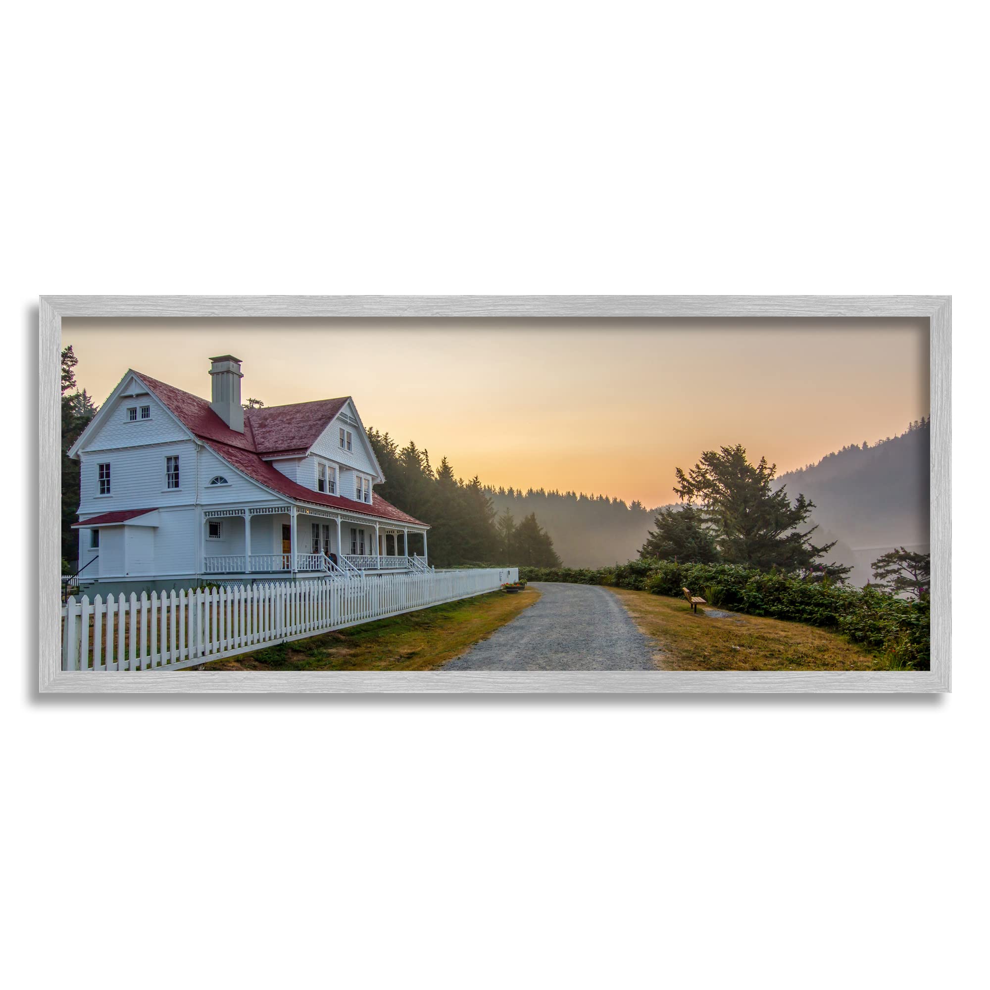 Stupell IndustriesCozy Rural Country House Warm Mountain Sunset Framed Wall Art, Design By Jeff Poe