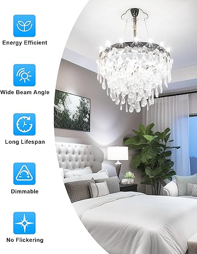 Miniatura 4 de Bombillas LED G9 regulables, 40 W, equivalente a halógeno G9 de 5000 K, luz blanca diurna T4 G9, bombillas de base bi-pin T4 G9, 120 V sin parpadeo,