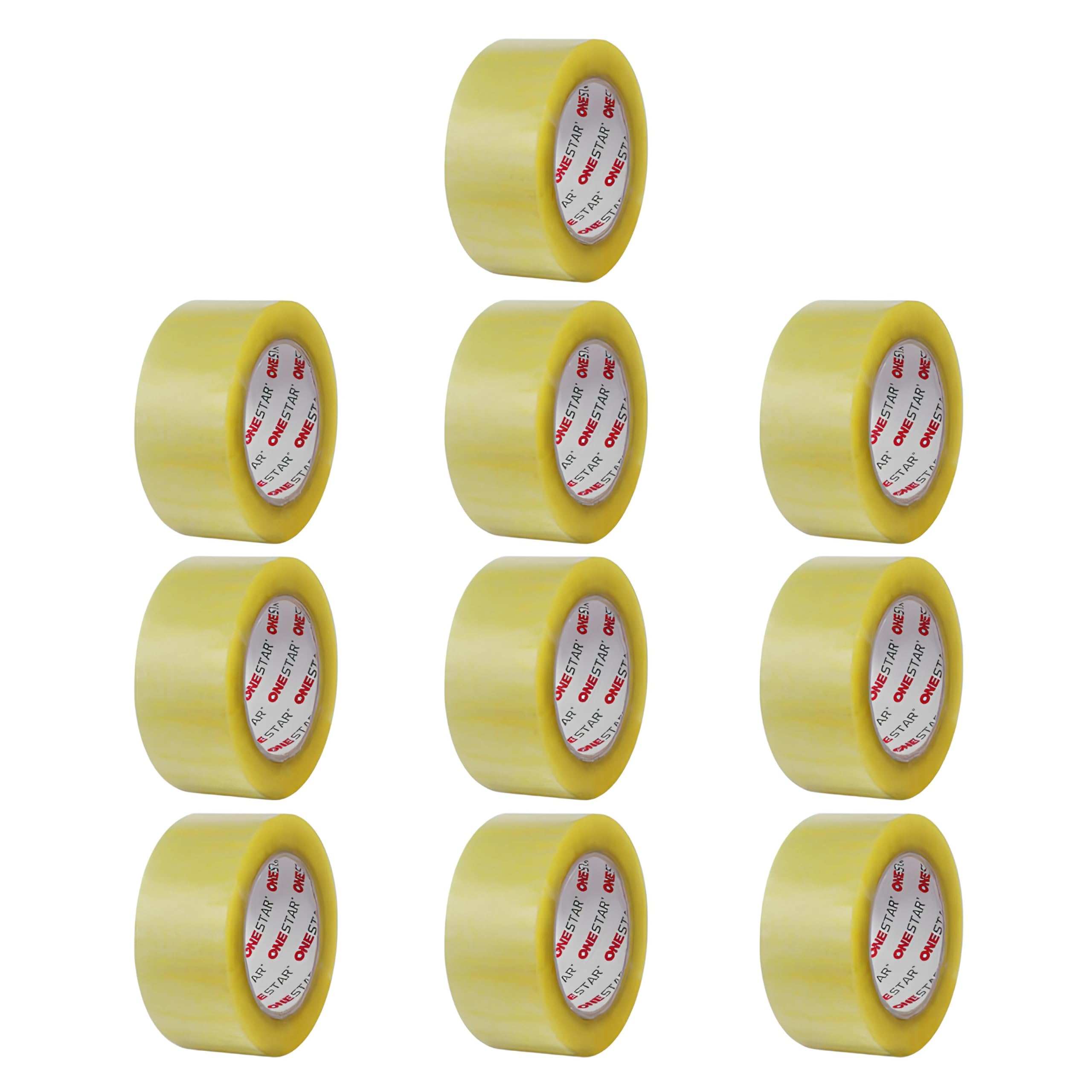 Badem10 10 ADET Onestar Koli Bandı 45 mm x 100 Mt Şeffaf Güçlü Yapışkanlı Kopmayan Bant