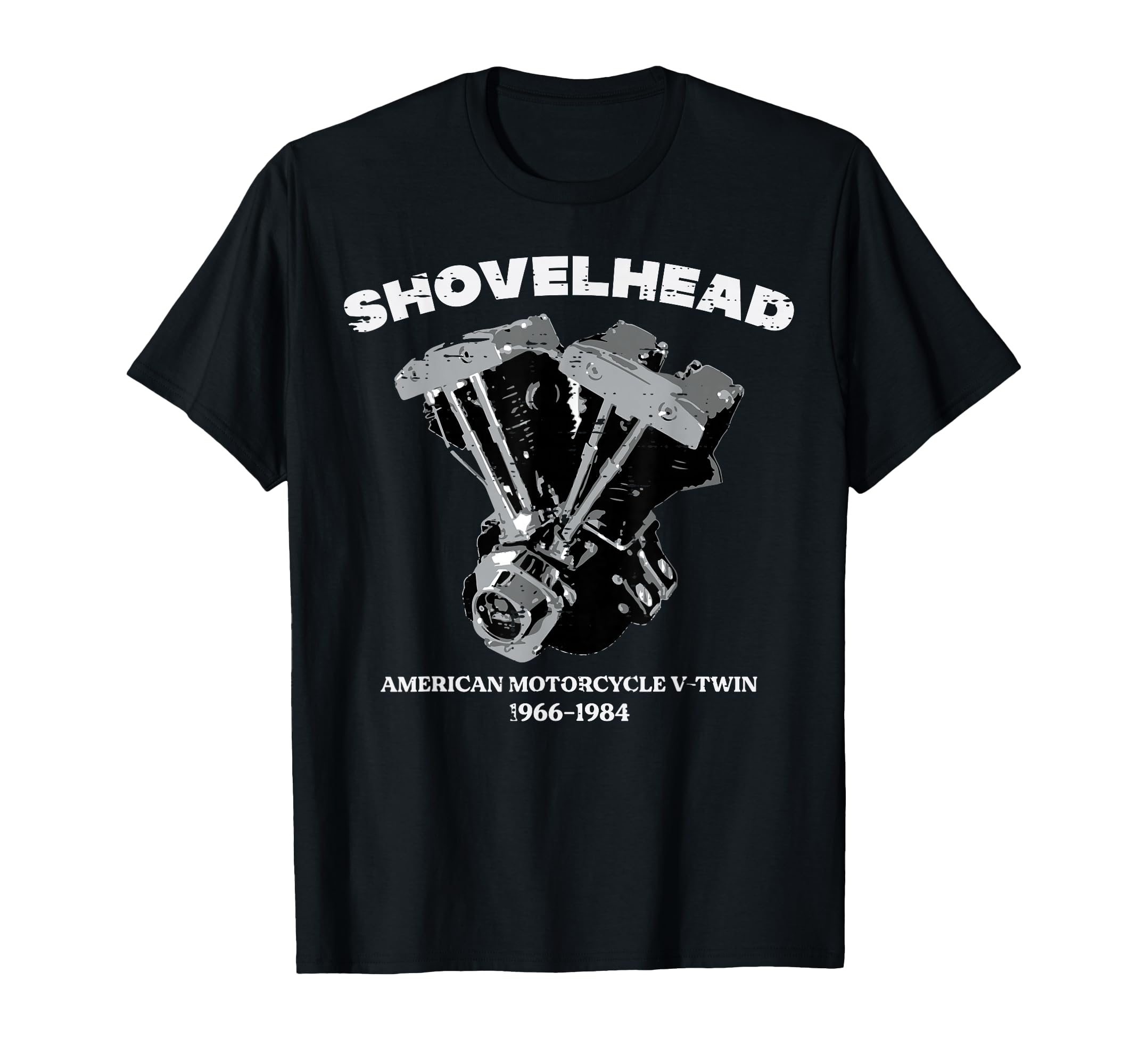 Biker Shovelhead Motorcycle Engine Vintage Men Women Kids T-Shirt