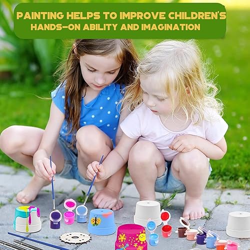 Miniatura 6 de Juego de 145 piezas de pintura acrílica para niños, 12 colores, tira de pintura acrílica lavable con 5 bandejas de pintura para niños y adultos, con