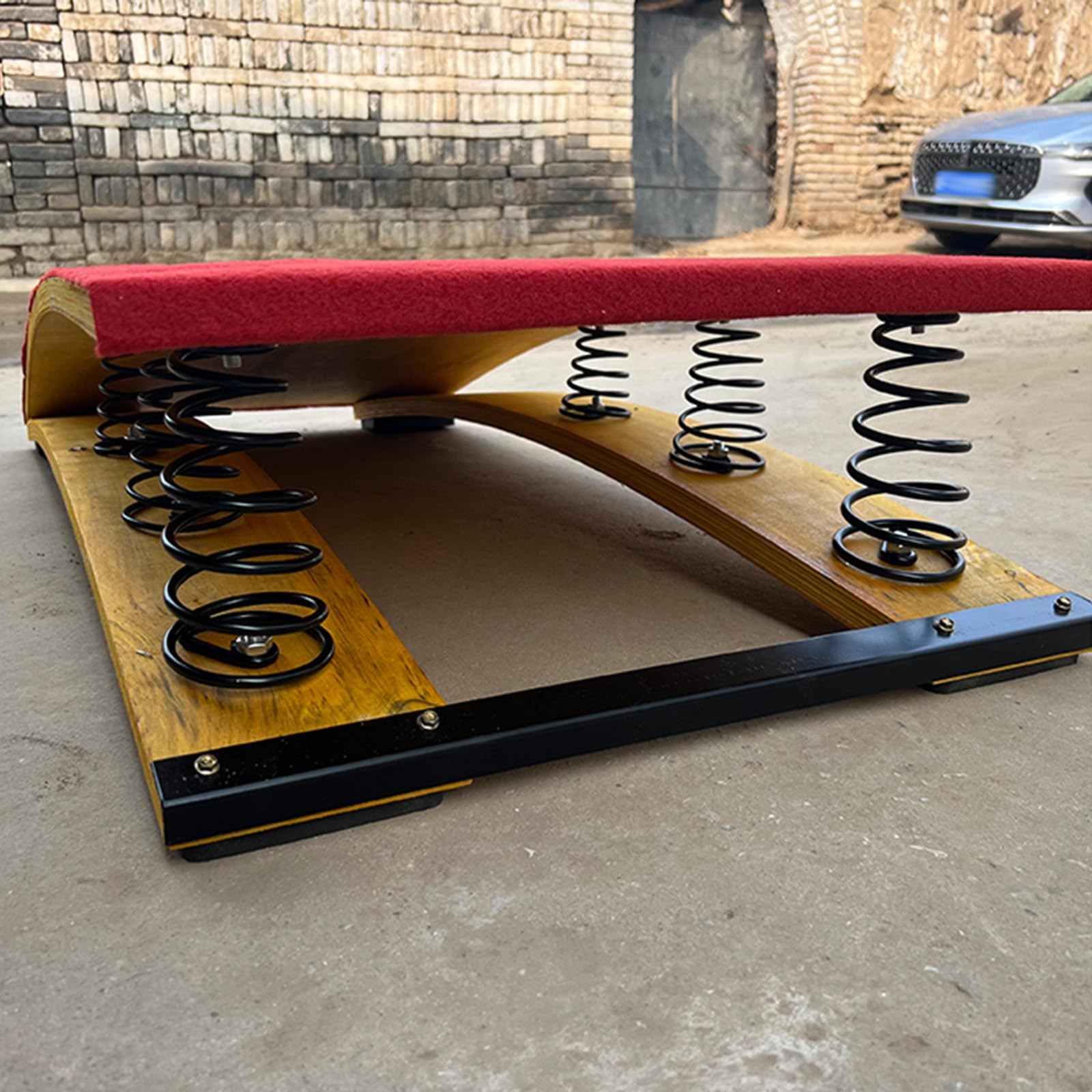 Tavola da ginnastica curva, portatile, con supporto per salto, per backflips, Vaulting e arti marziali, ideale per fitness, scuola, palestra