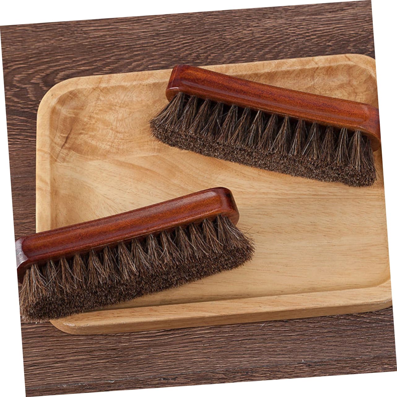 Healvian 3 Set Spazzola Per in Legno Pulitore Per Scarpe Spazzola Da Scarpe Cavallo Pickele Per Scarpe Spazzole Per Scarpe Per Lucidare Di Legno 2 Pezzi*3