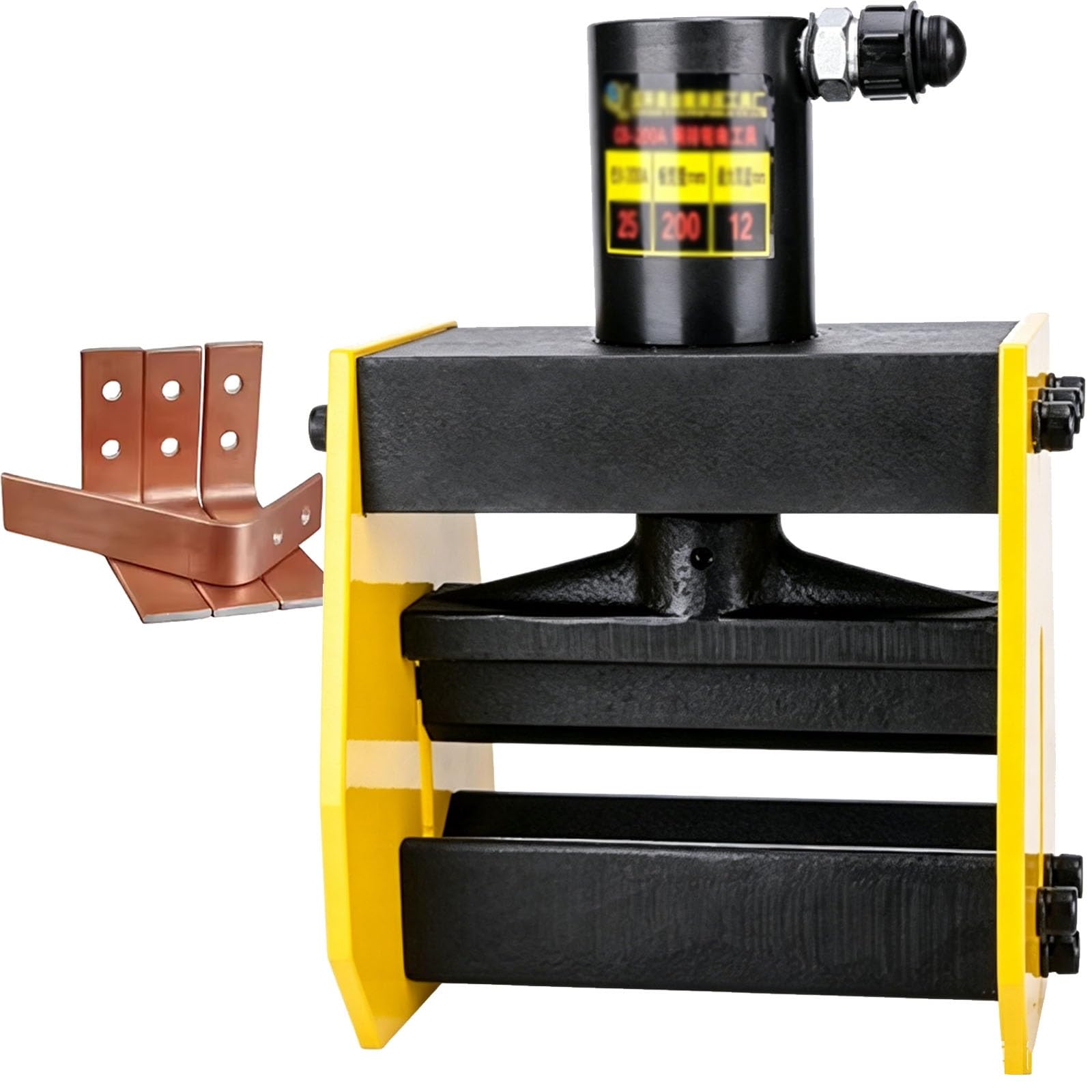 Dobladora hidráulica de barra colectora, herramienta de flexión de 0 a 90° para cobre, aluminio, hierro, funciona con manos, pies, bombas eléctricas, hasta 12 mm de grosor