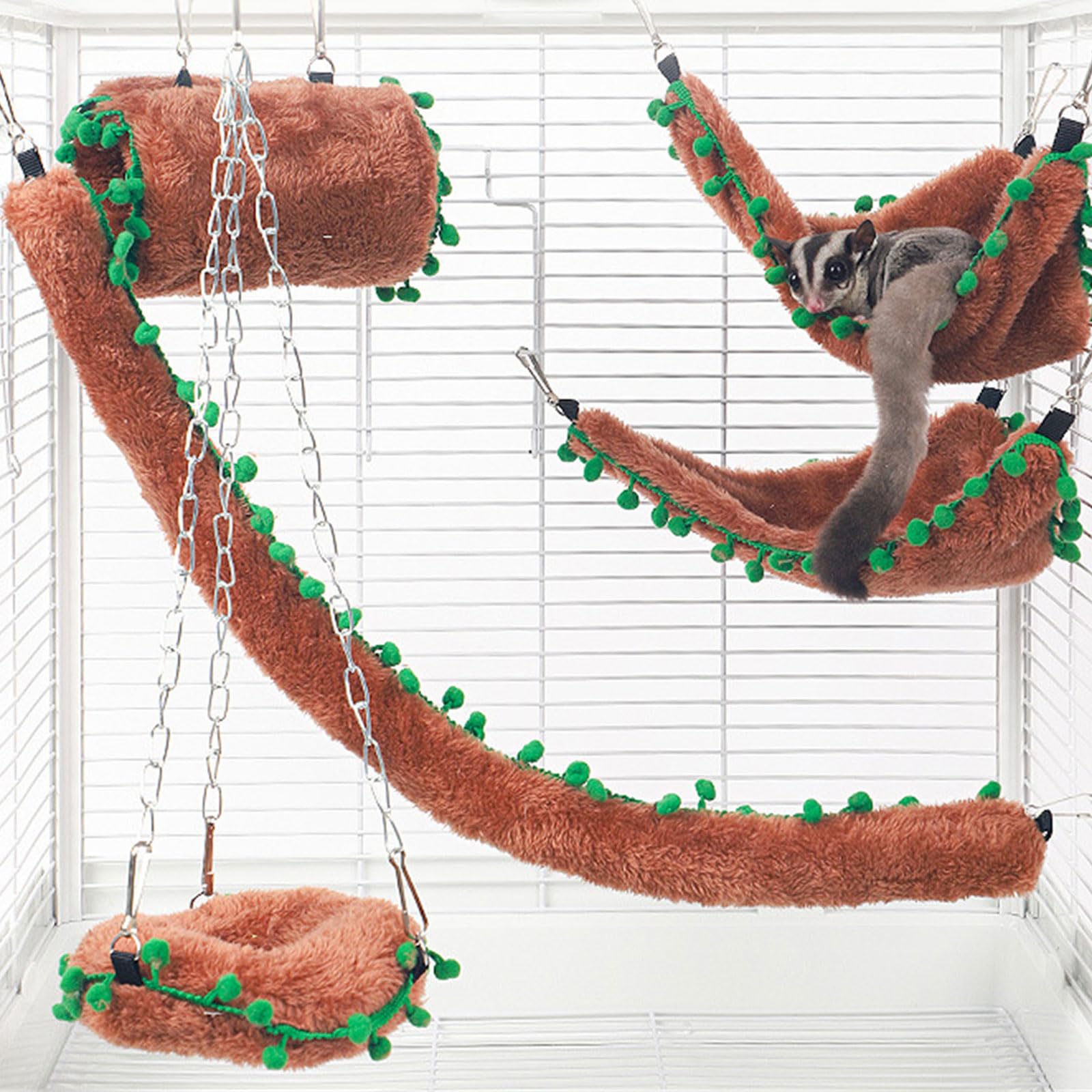 Hamster Hängeschaukel Hängende Kaninchen Spielzeug Weiche Schaukel Haus für Hamster für Meerschweinchen, Rennmäuse Molar Spielzeug Bett