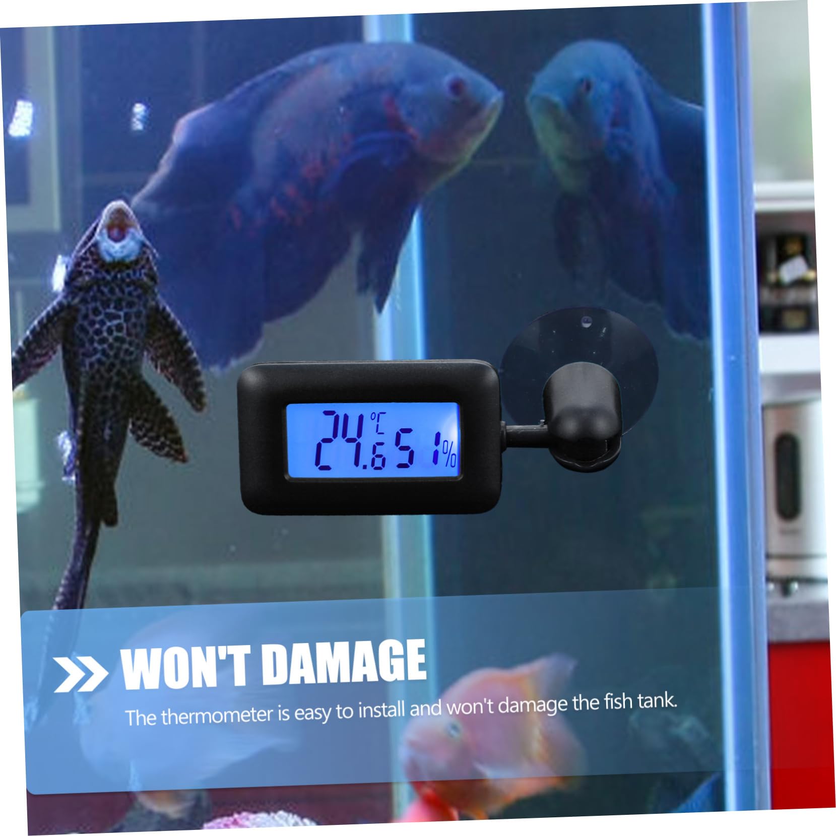 Yardwe 4stücke Reptilien Terrarium Thermometer Mit Saugnapf Drehbar Hygrometer Für Präzise Temperaturmessung Im Terrarium Aquarium Für Haustiere Einfache Installation Und Design