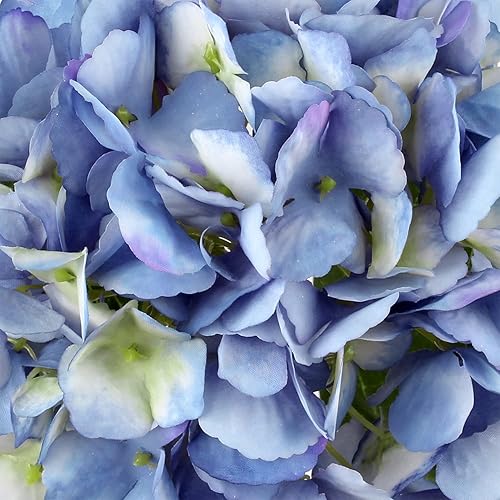 Miniatura 2 de DILATATA Hortensias falsas de 21 pulgadas, tallos largos de seda de hortensias para centros de mesa del hogar, arreglos florales artificiales, ramos