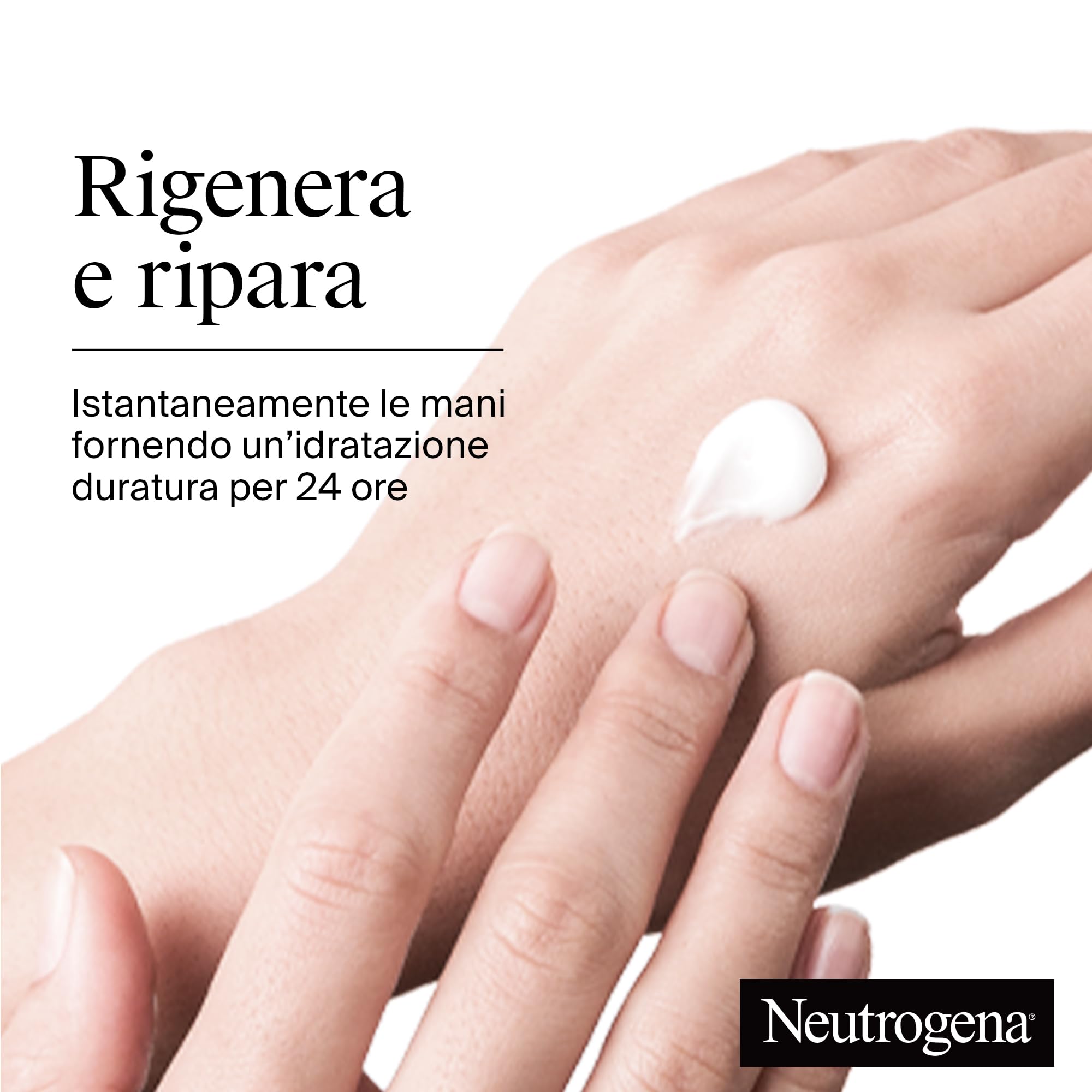 Neutrogena Formula Norvegese Crema Mani Concentrata Profumata, Crema mani riparatrice con Glicerina e Vitamina E, Crema mani secche e screpolate profumata per sollievo e idratazione 24h, 75 ml