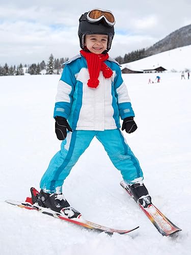 Miniatura 5 de Boao Snow Mittens Winter Ski Mittens Waterproof Warm Cotton-Lined Gloves for Kids