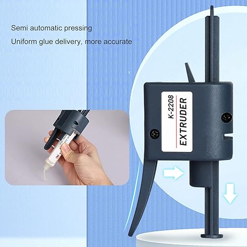 Miniatura 8 de Extrusora de pasta de soldadura K2208 con boquillas de 0.051 in, dispensador de pegamento de flujo de soldadura semiautomático portátil para