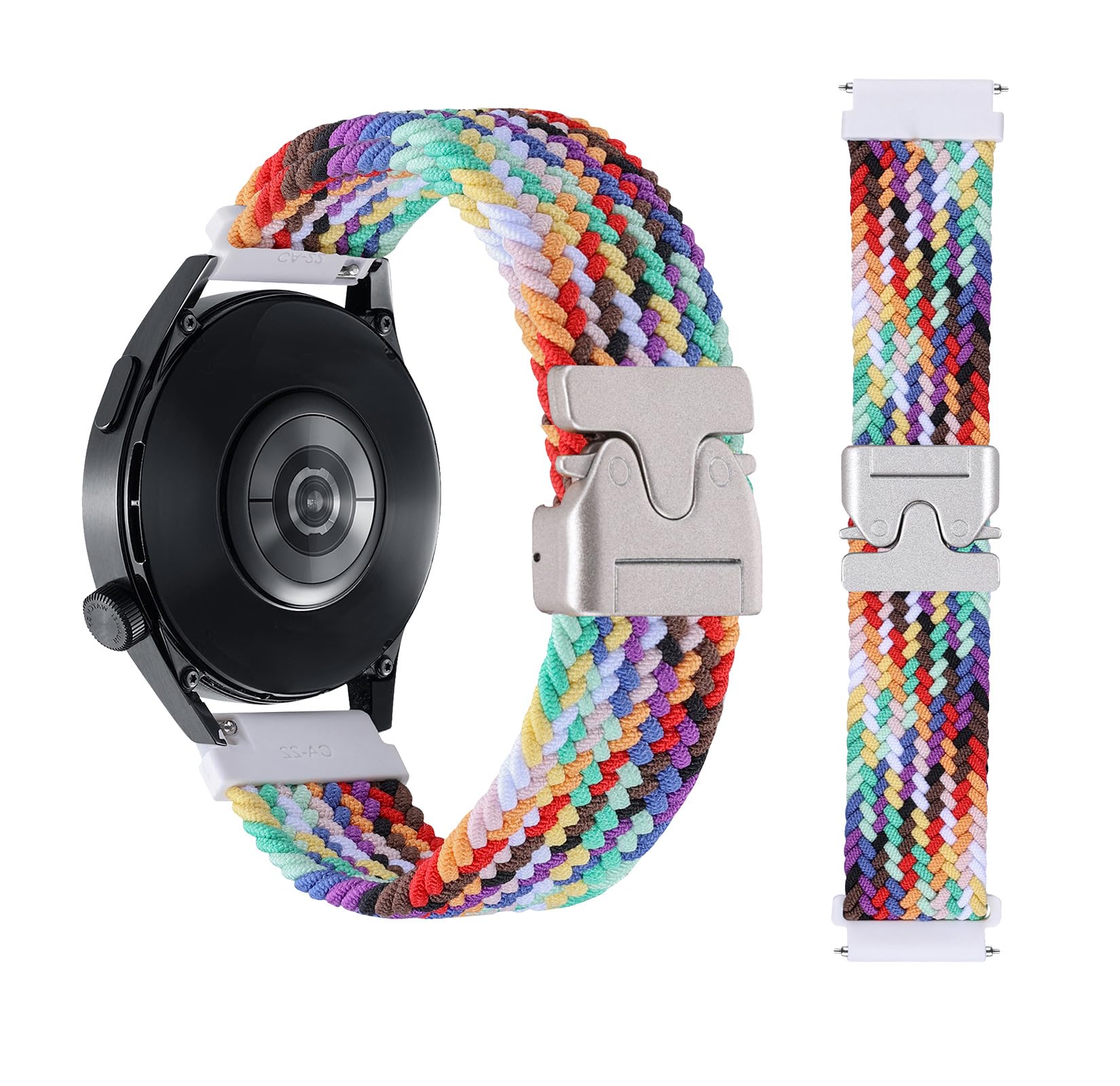 Nylon 22mm Correa Compatibles para Xiaomi Watch S4/Redmi Watch 5 Active/ 5 Lite,Pulsera Deportiva de Elástico Correas de Reloj Compatible Con Huawei Watch GT 5 46mm/GT 5 Pro 46mm/GT 4 46mm