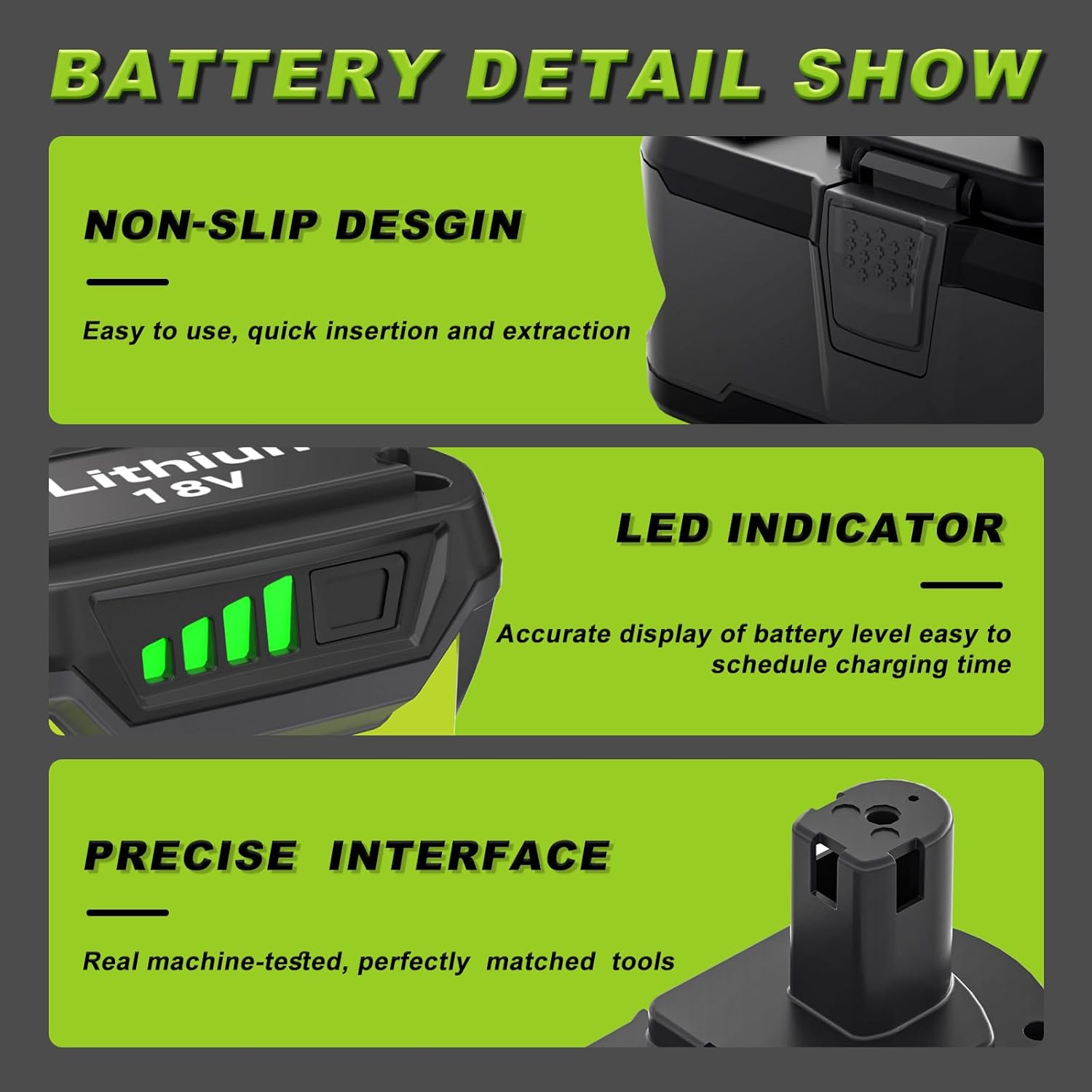 Upgraded 18 Volt 8.0Ah Lithium-ion P108 Batteries Replacement for Ryobi 18V Battery Compatible with Ryobi 18 Volt Battery Cordless Power Tools & Chargers P102 P103 P104 P105 P107 P109 2Pack