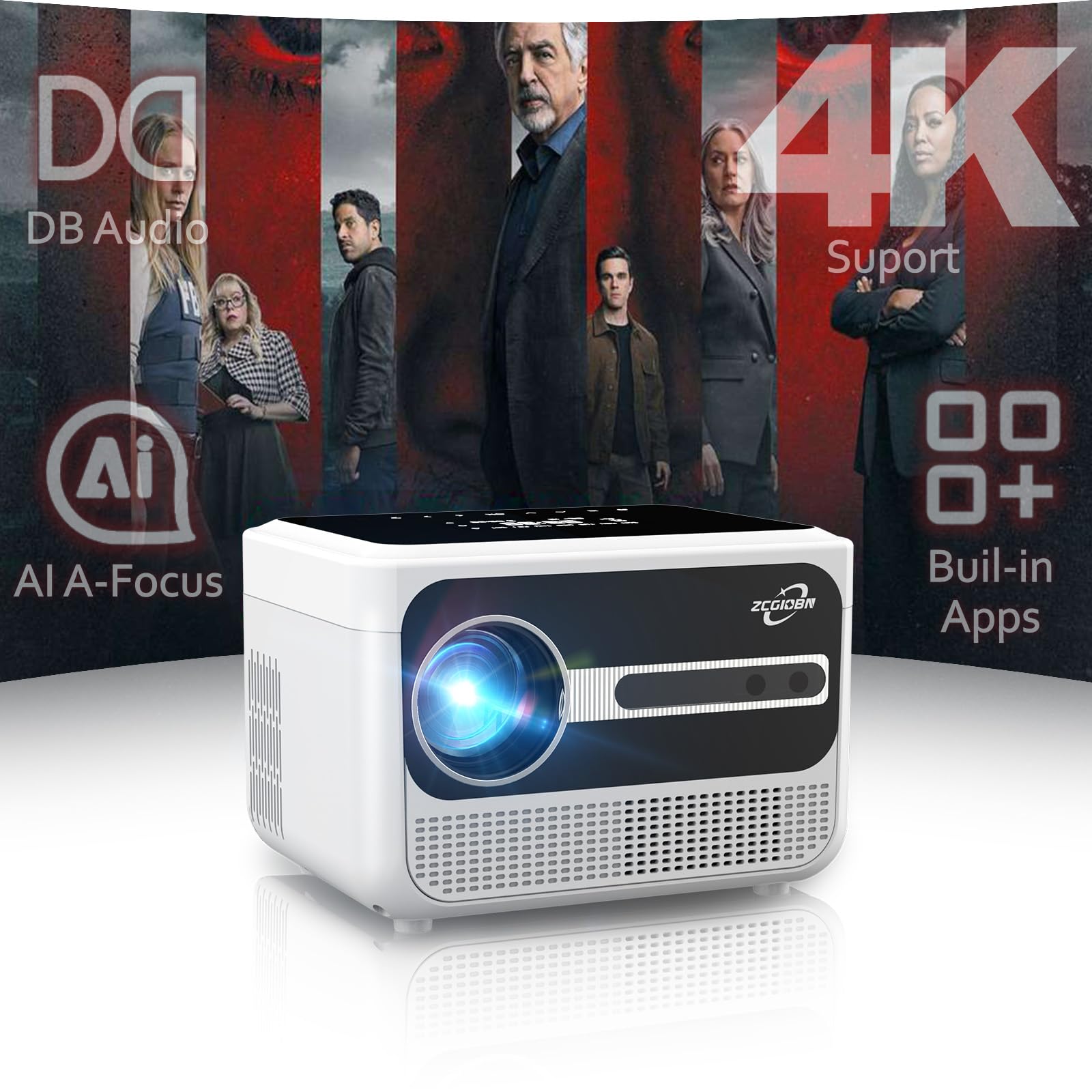 Amazon.com: Portable 4K Projector Smart with WiFi6 Bluetooth, Auto