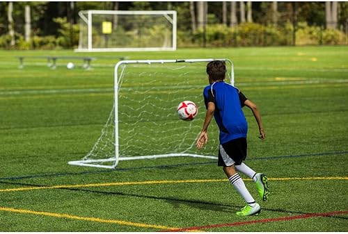 Miniatura 2 de Franklin Sports Competition Backyard Soccer Goals - Portable Outdoor Soccer Goal with Net - Steel Post Metal Soccer Net with Ground Stakes - Folding