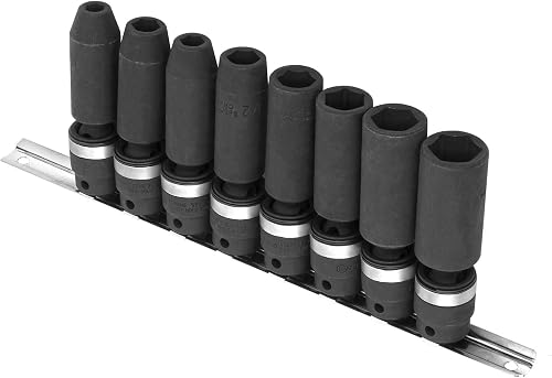 Genius Tools 8PC 3/8" Dr. SAE Deep Swivel Impact Socket Set - TG-308SD