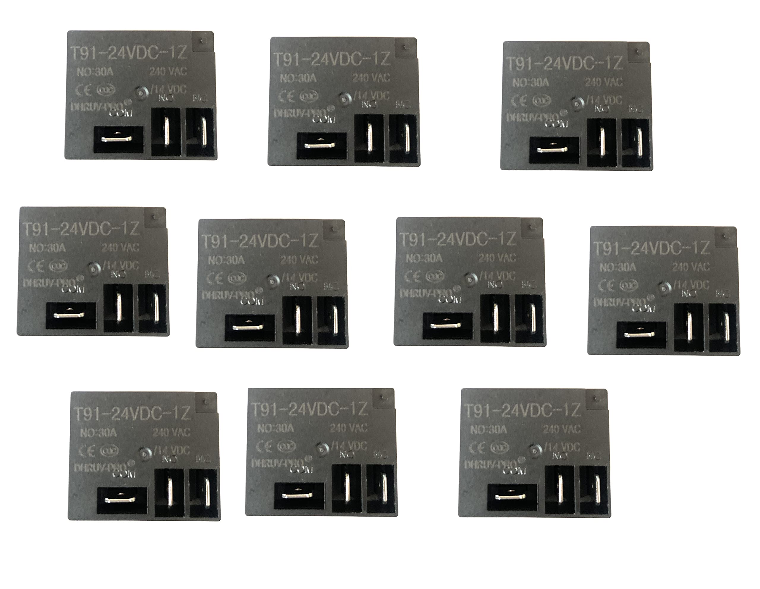DHRUVPRO 24V 30A T91 DC Copper Relay 5-Pin PCB Mount Relay (T-91 24V 30A 5-Pin Relay, 10) (B0BTBQP8R4) Amazon Price History, Amazon Price Tracker