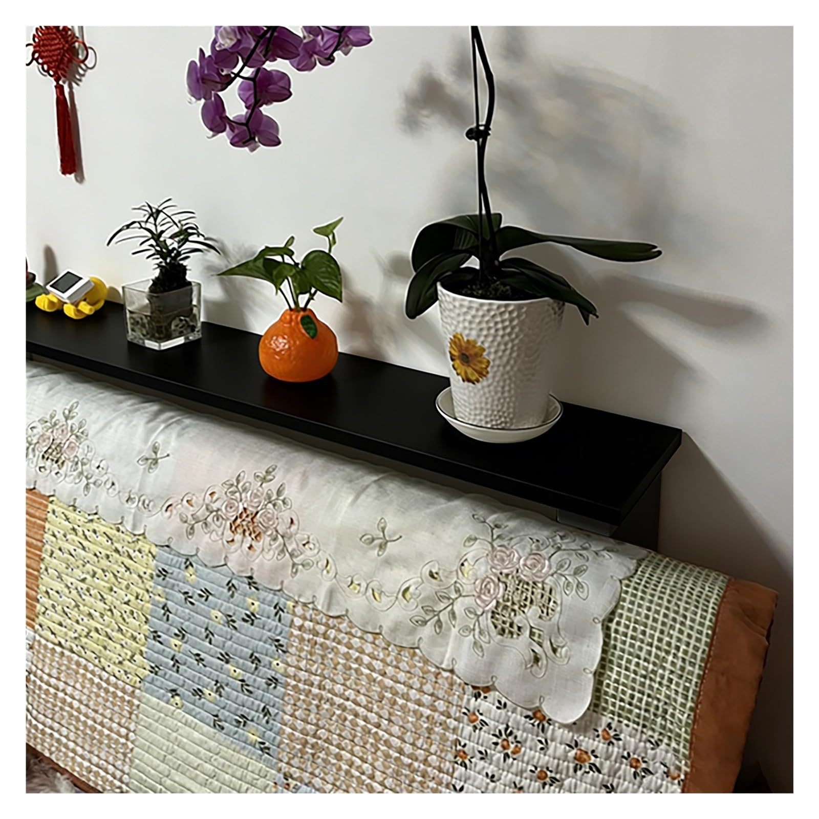 Mesa de sofá estrecha negra detrás del sofá, 47.2 pulgadas de largo x 5.9 pulgadas de ancho x 35.4 pulgadas de alto, mesa auxiliar delgada para cama/sala de estar, perfecta para llenar espacios vacíos