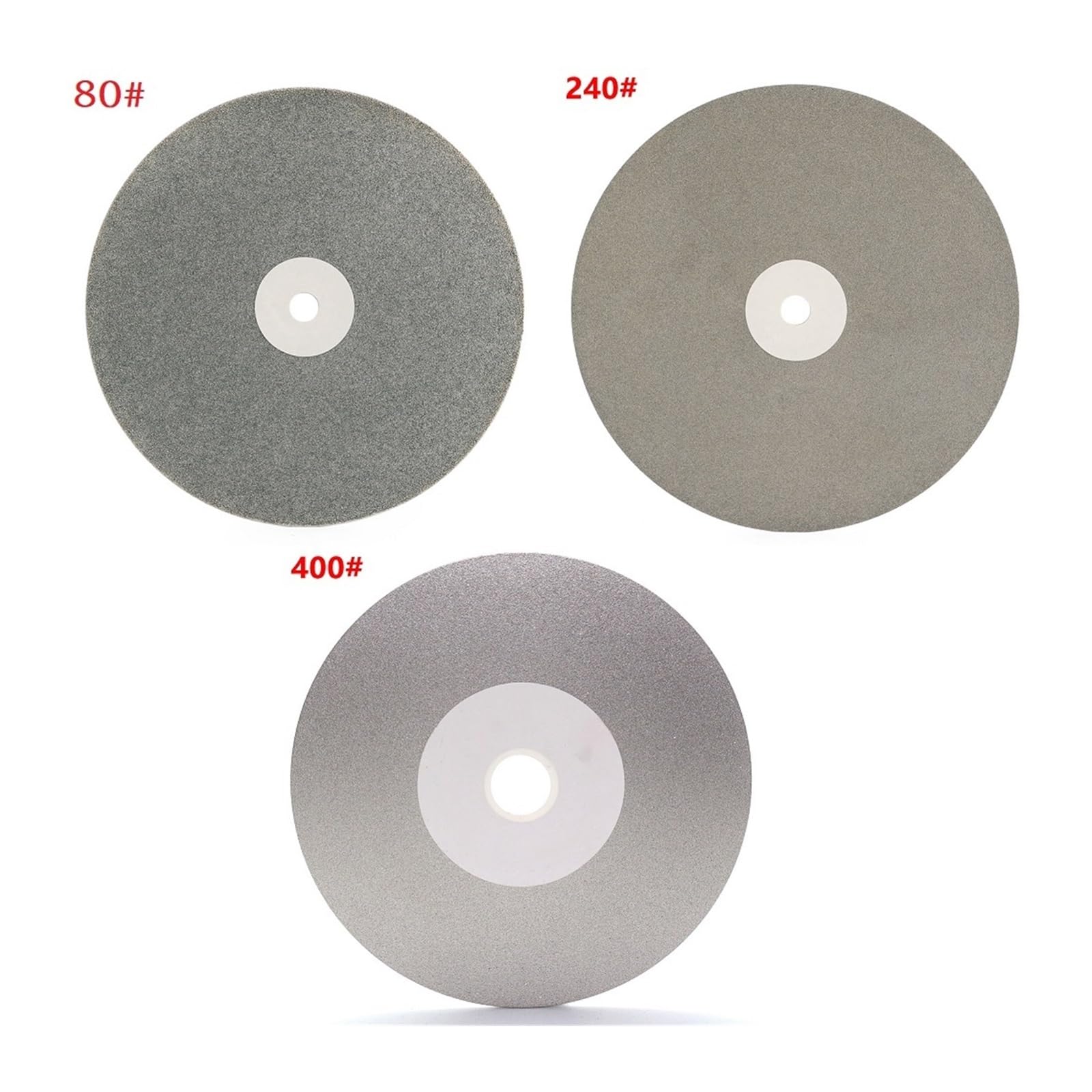 8 zoll 200mm Grit 60-3000 Arbor 1/2 zoll Diamant Läppscheibe Loch Flache Runde Räder Schleifen
