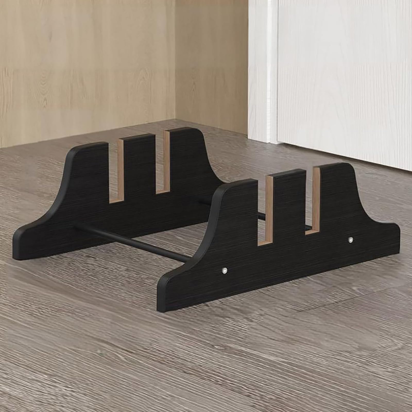 Présentoir pour carrelage robuste avec rainures de maintien noires