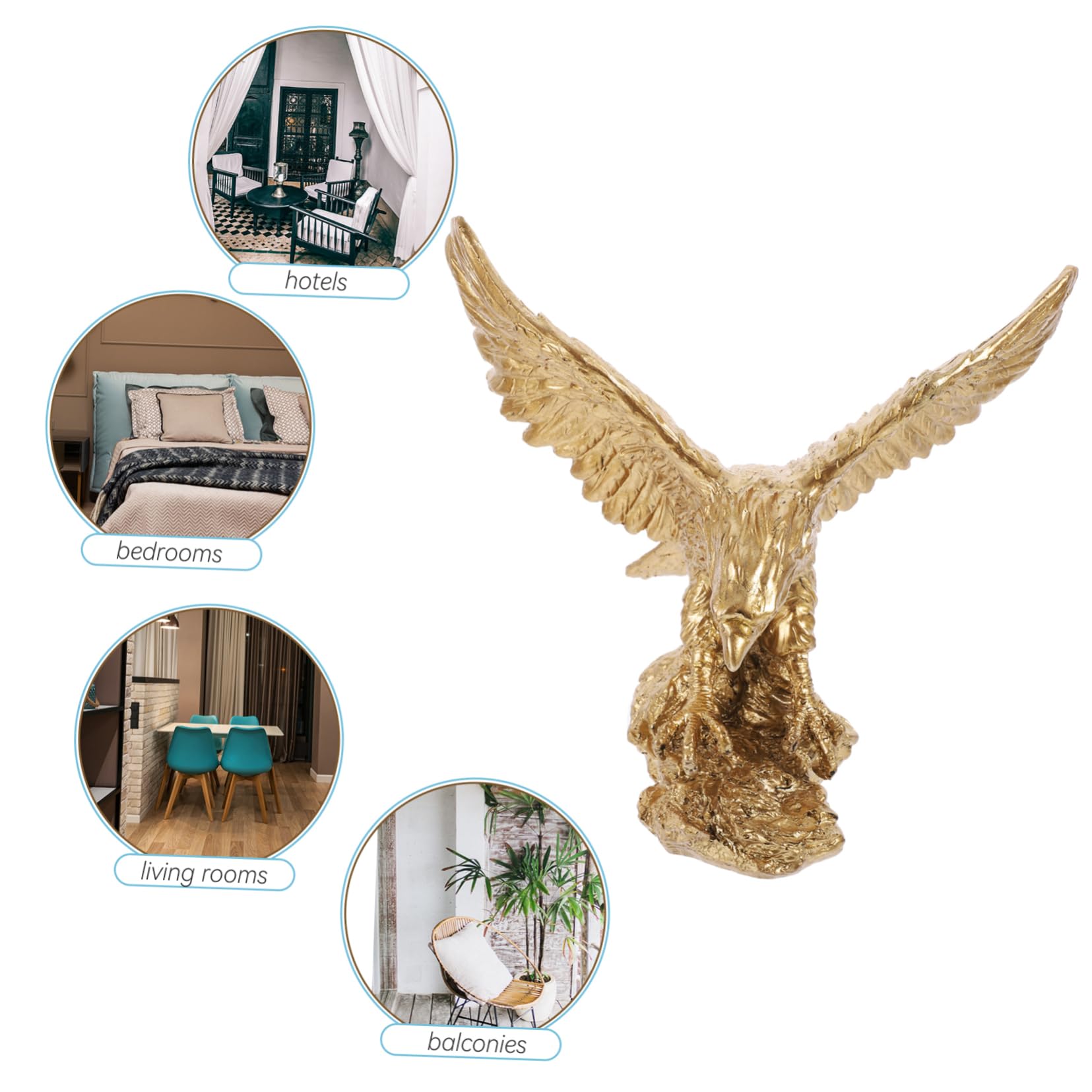 鷲　わ　し　彫刻 Amazon｜NUOBESTY 樹脂製鷲の置物 中型リアル鷲彫刻 オフィス装飾用