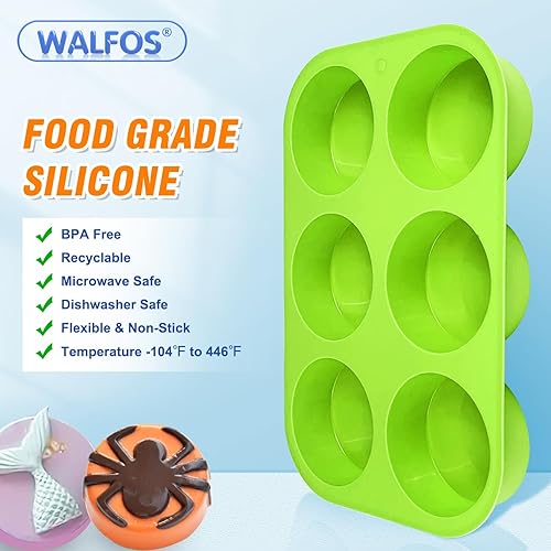 Miniatura 41 de Walfos Molde de silicona para letras y números de chocolate, molde antiadherente para chocolate, hecho de silicona de grado alimenticio, sin BPA, 2