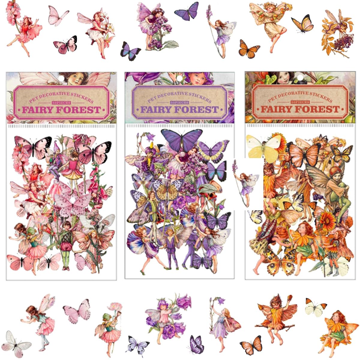 Amazon.com: SIBLYMONA Vintage Fairy Stickers Pack, Floral