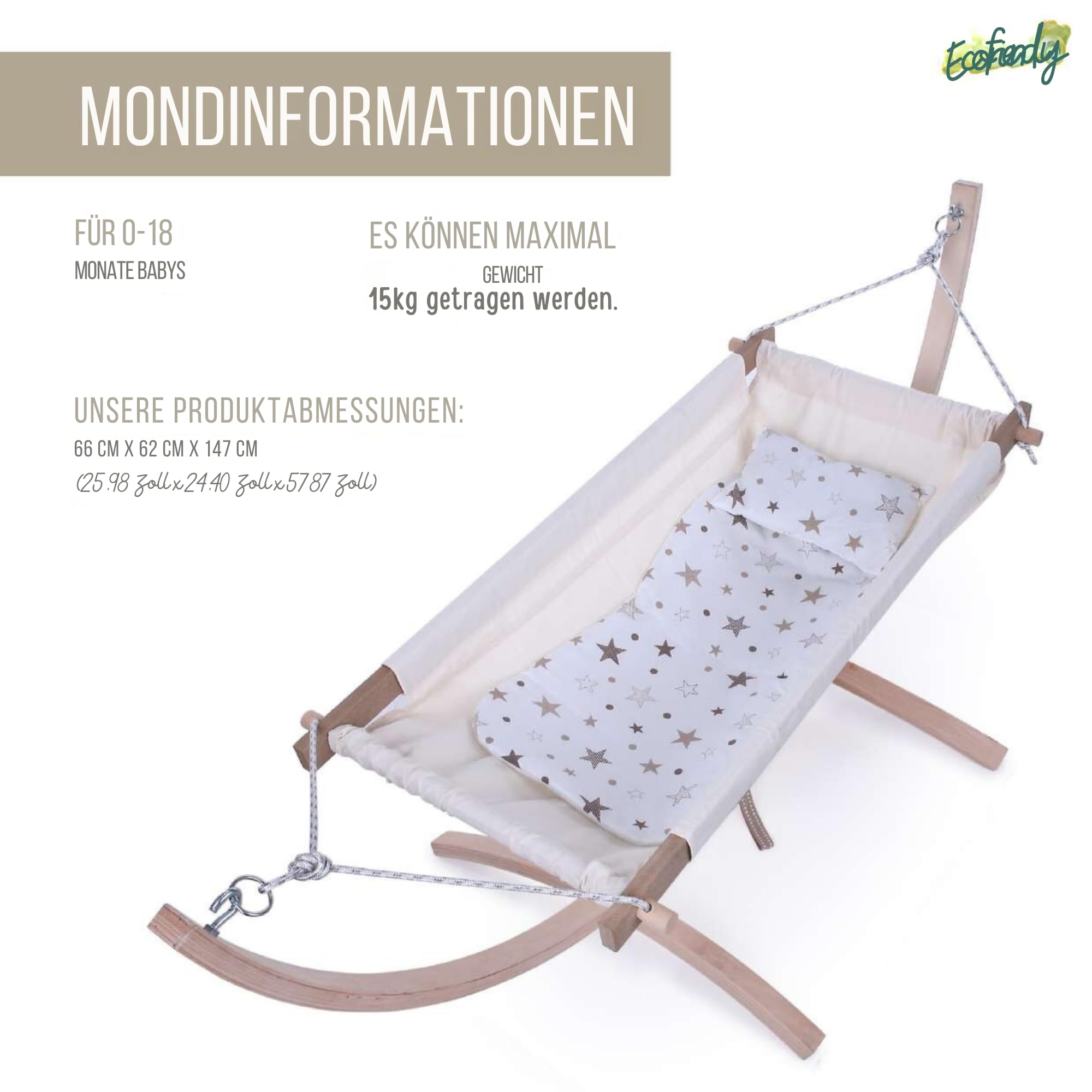 Baby Hammock, Babyhangematte Krippe, Hangematte Für Neugeborene, Neugeboronen Bett, Baby Cradle, Vintage Babyhangematte, Kinderbett, Stubenwagen Für Das Kinderzimmer (Gold)