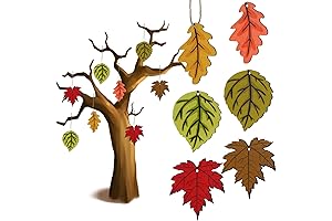 24 Pieces Thanksgiving Wooden Maple Leaves Ornaments