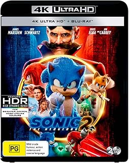 Sonic The Hedgehog 2 4K Ultra HD + Blu-Ray | Jim Carrey, James Marsden | Region Free