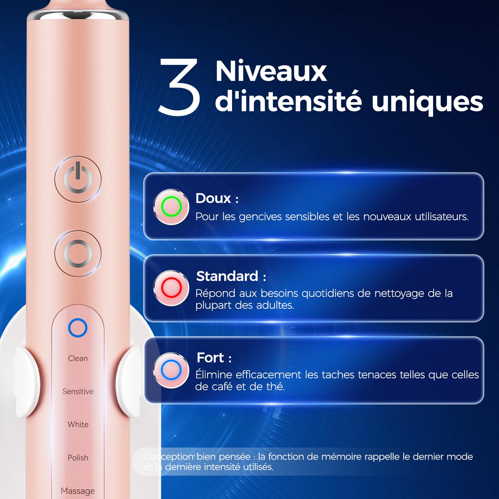 Brosse à Dents Électrique Rotative Pour Adultes et Enfant, 3 Intensités 5 Modes, Brosse à Dent Électrique avec 8 Têtes de Brosse, Étui de Voyage, Étanche IPX7, Batterie 120 Jours