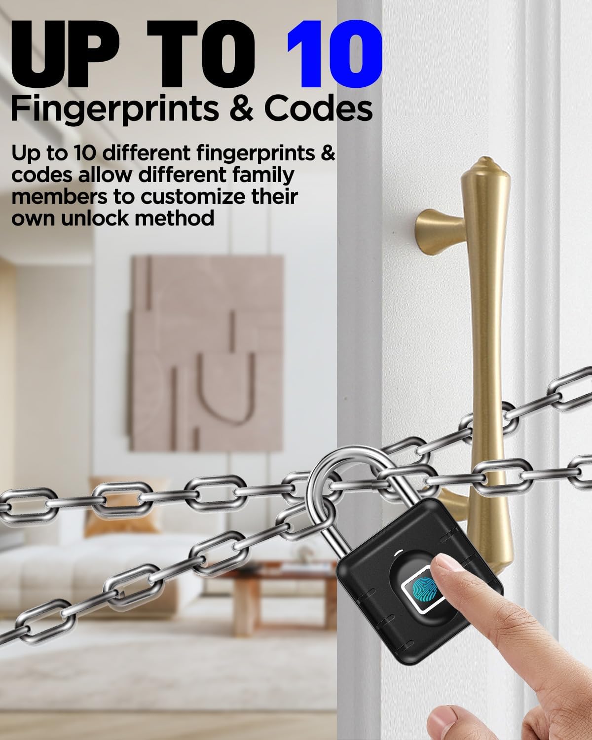 AICase Biometric Fingerprint Padlock E0527-P