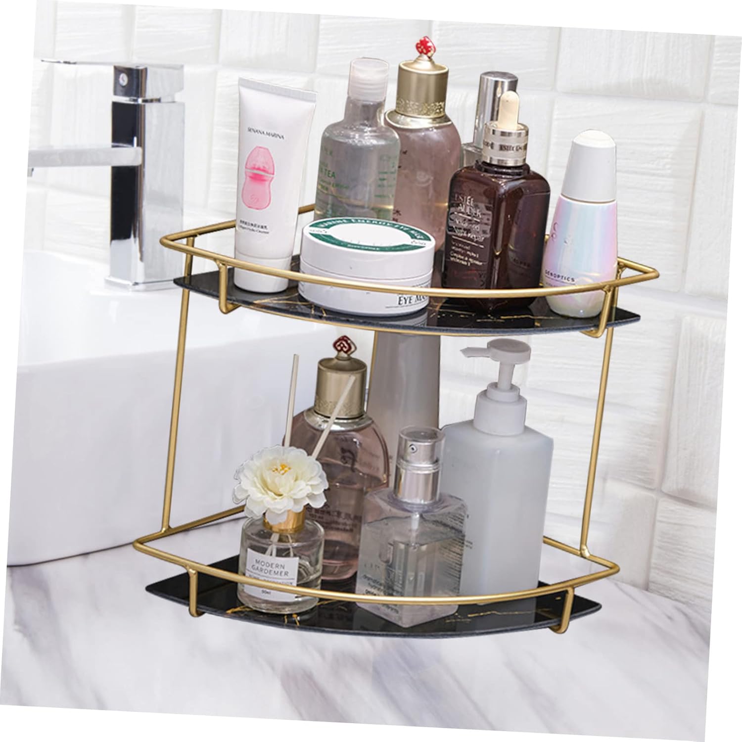 Angoily Bathroom Decor Storage Rack Shelf Countertop Wall Shelves Accessories Organizer