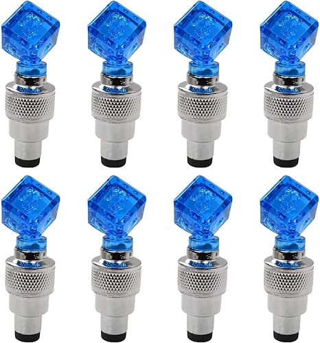Paquete de 8 tapas LED de vástago de válvula para bicicleta, automóvil, motocicleta, llanta, lámpara de luz para aumentar la visibilidad nocturna y
