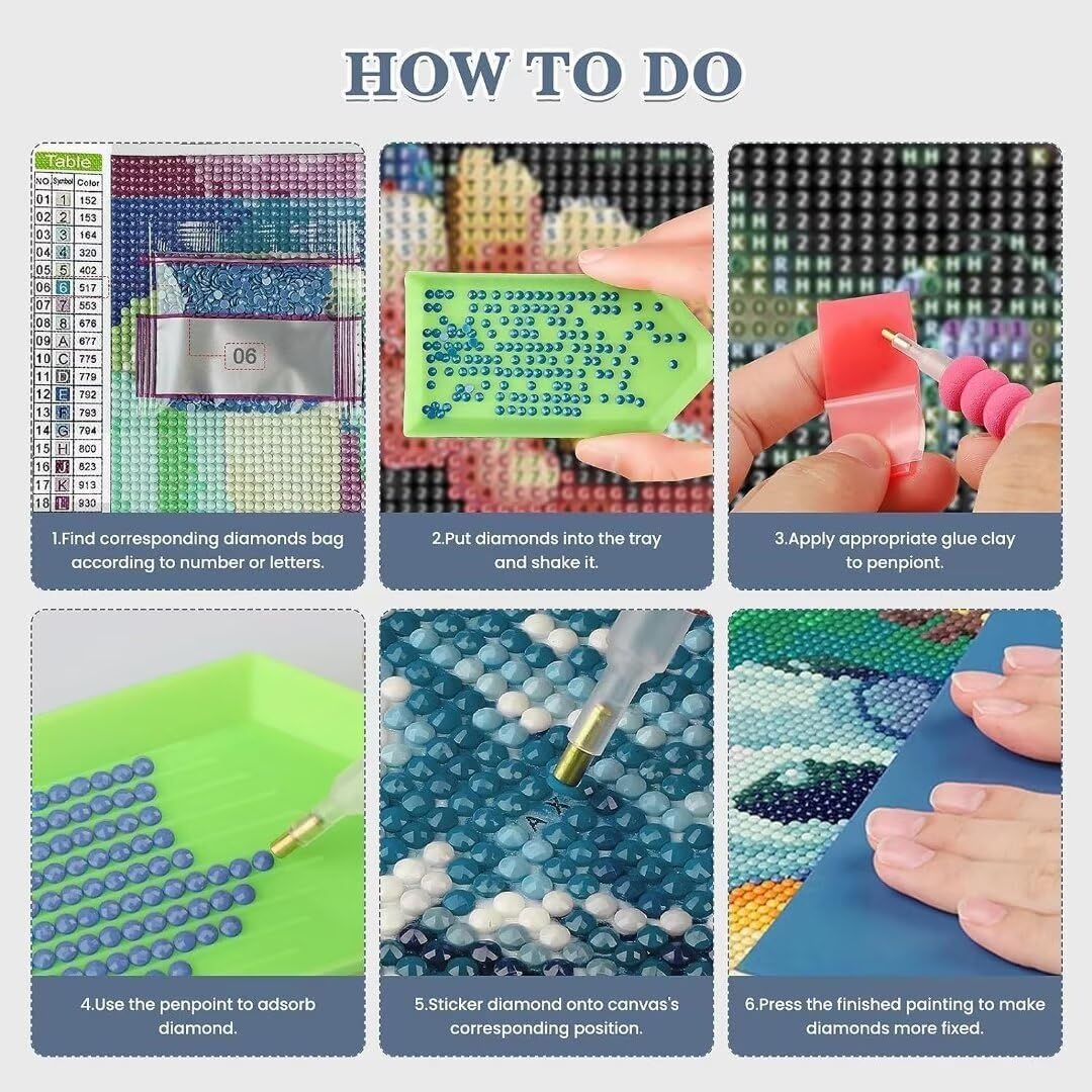 Aurora Diamond Art Diamond Painting Kits for Adults Beginner, 5D Diamond Art Kits for Adults Full Square Drill Arts, Paint by Numbers Embroidery Kits Gem Art Crafts for Home Decoration 22x28 inch 222X