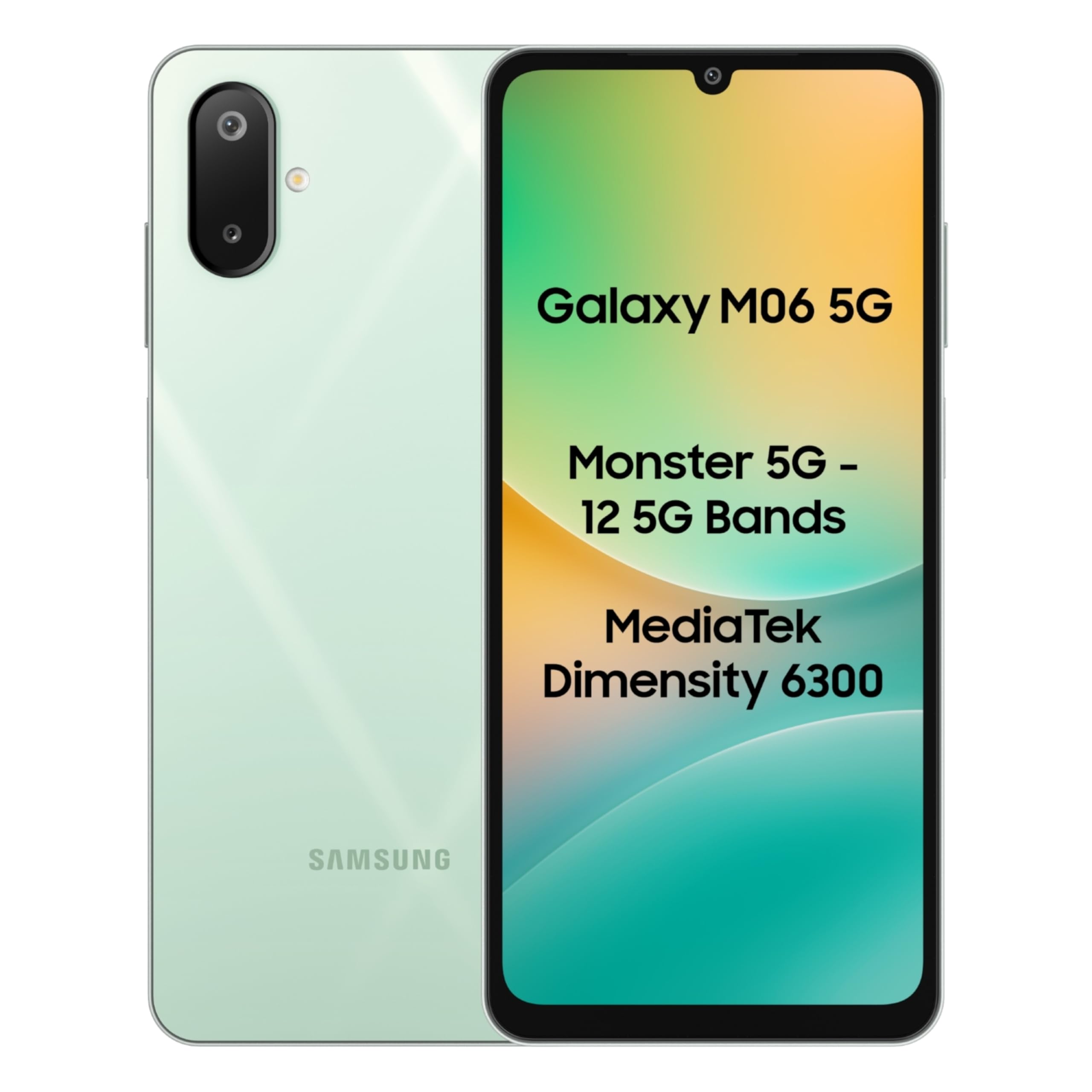 Samsung Galaxy M06 5G (Sage Green, 4GB RAM, 128 GB Storage) | MediaTek Dimensity 6300 | AnTuTu Score 422K+ | 12 5G Bands| 25W Fast Charging | 4 Gen. o...