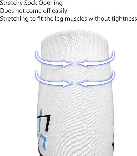 Miniatura 3 de Atyhao Medias de esgrima, calcetines de esgrima transpirables de algodón peinado grueso que absorben el sudor, elásticos para entrenamiento para