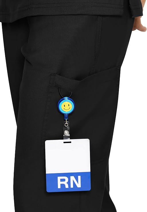 COZYFIT Scrub Pants for Women - Straight-Leg Cargo Pants with 3 Pockets, Drawstring Scrub Pants