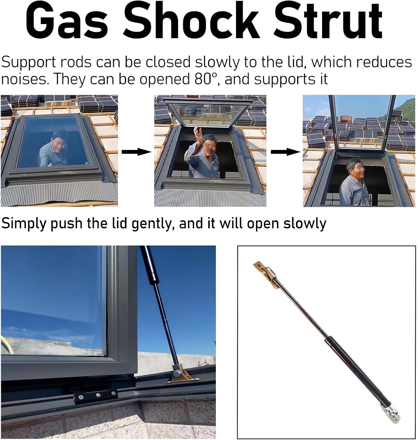 ERRULAN Large Roof Window and Skylight, Basement Daylighting Door with Double-Layer Tempered Glass, Heavy Duty Roof Access Hatch for Hallway Loft Stairway Garage(50x50cm/19.7x19.7in)