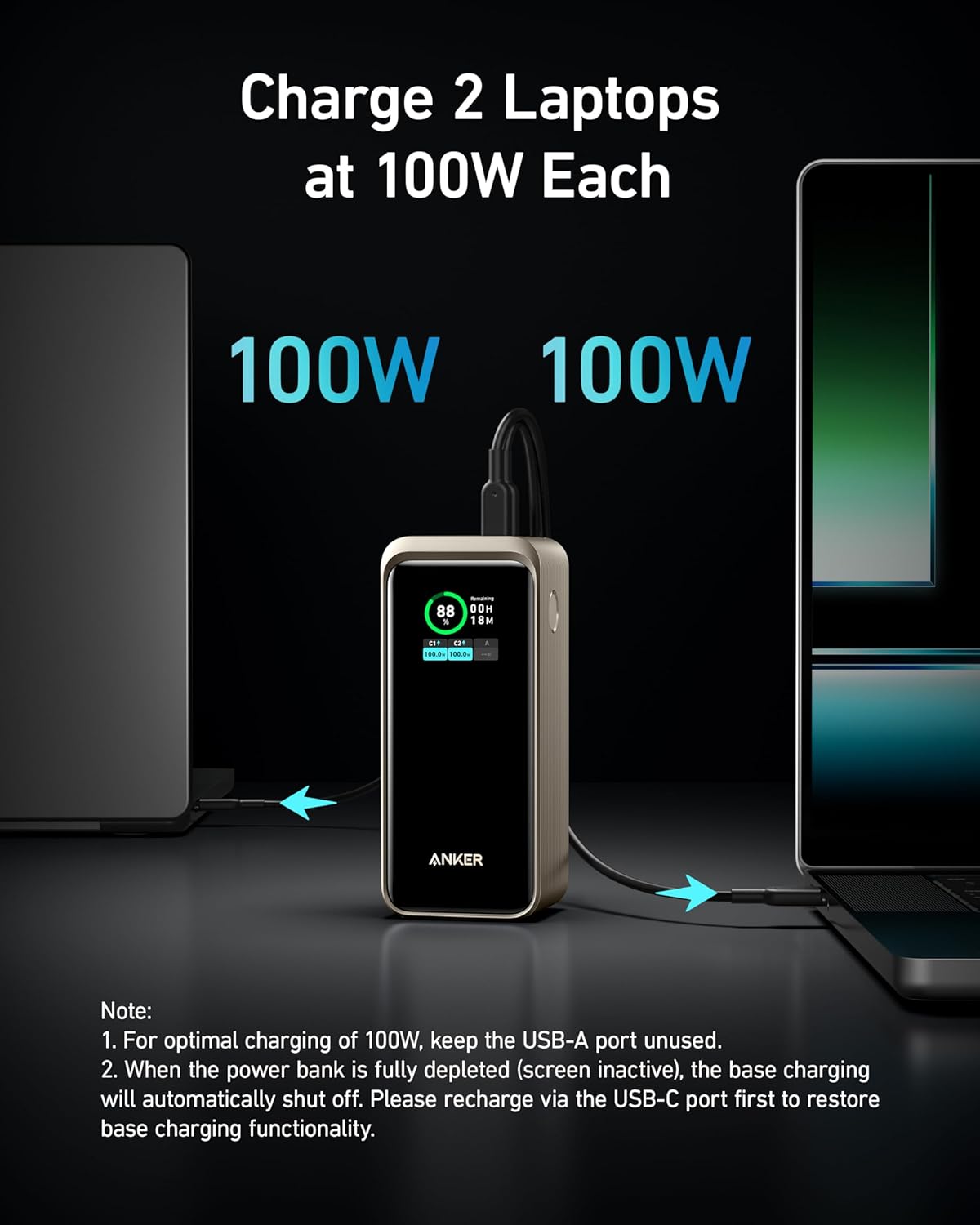 Anker Prime Power Bank ngecas dua laptop