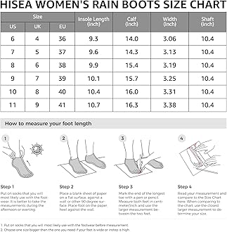 HISEA Women's Rain Boots Waterproof Rubber Rain Shoes for Ladies Mid Calf Garden Boots with Comfort Insole
