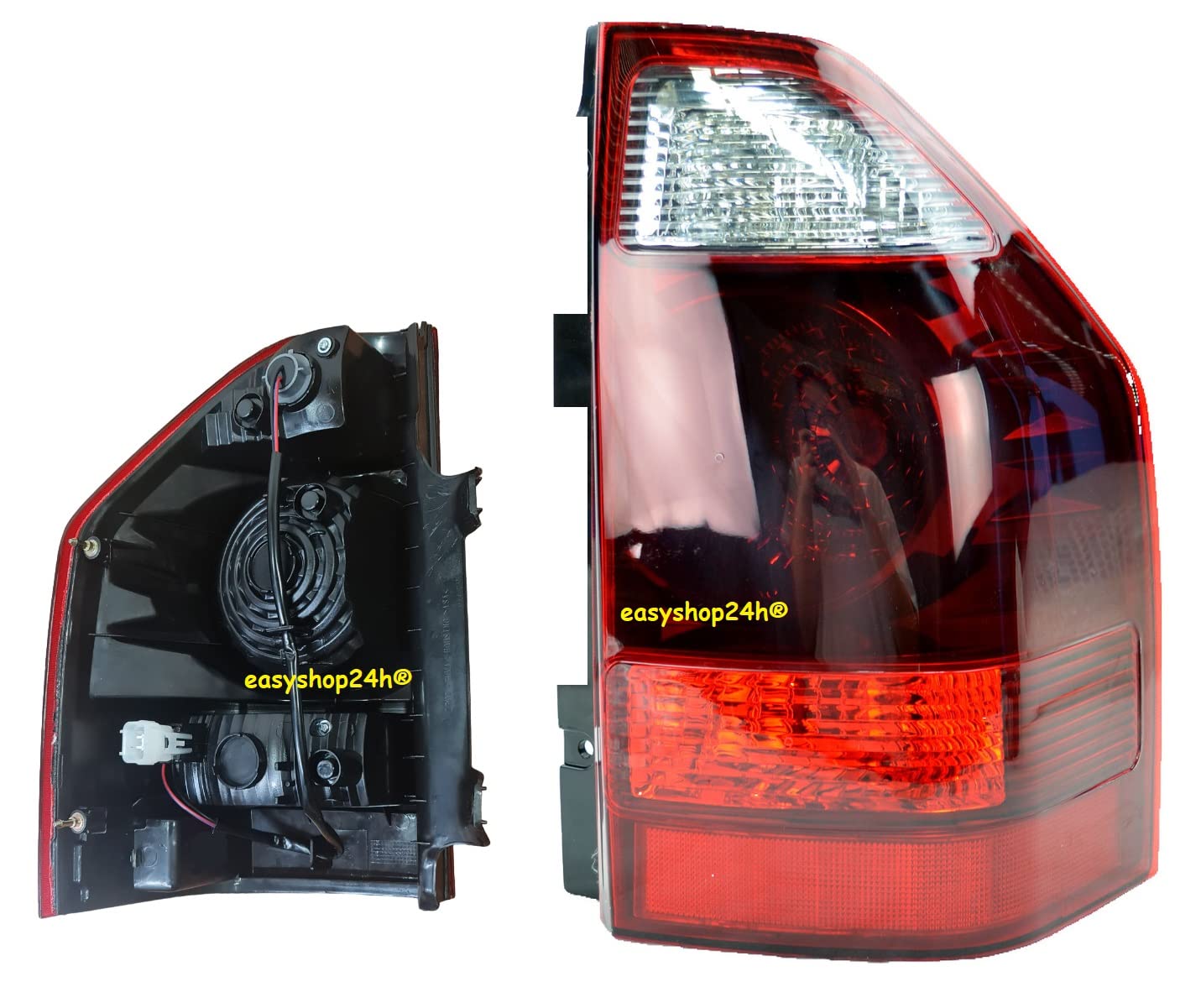EASYSHOP24H Faro Fanale Fanalino Posteriore DX Compatibile Per Pajero III da 2003 a 2006 con Portalampade e Lampadine Stop Luce Destro Lato Passeggero