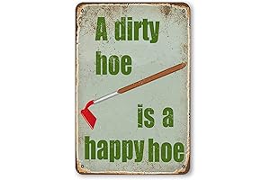 Funny Garden Decor Retro Metal Tin Sign A Dirty Hoe Is A...