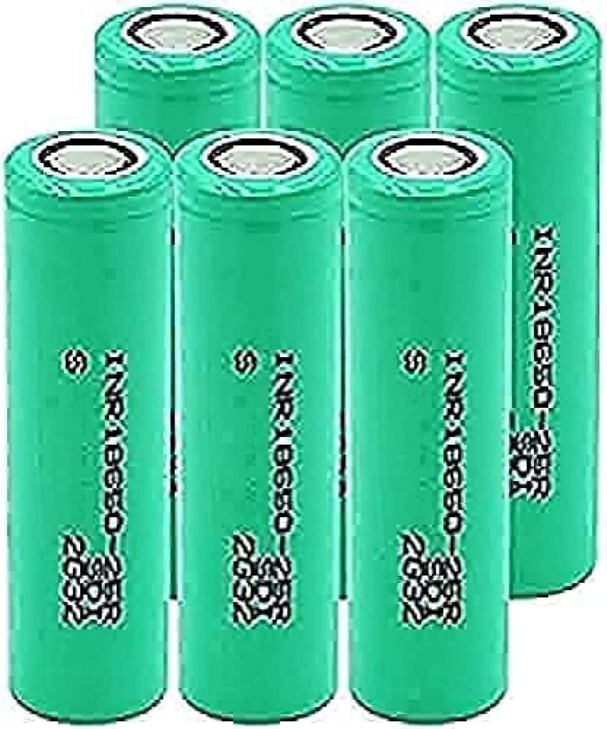 Aa - 3.7V 2500mAh Batteries INR-25R 20A Discharge Current Ion Rechargeable Replacement Batteries 6pcs